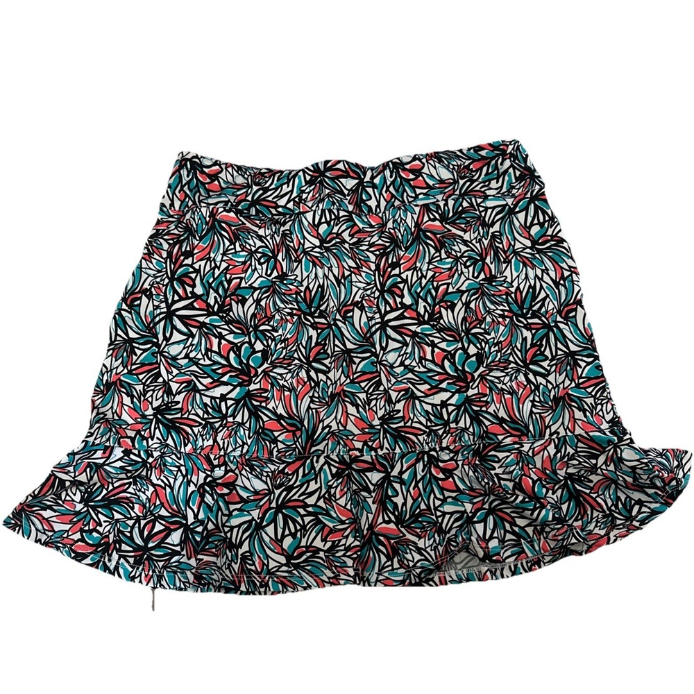 Emerald 18 Preowned Skort Size Small Side Pockets Multicolor Floral EUC